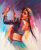 Women Folk Dancer Hand Painted Painting On Canvas (Without Frame)