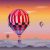 Red Air Balloon Wall Art Painting Posters And Prints On Canvas (Without Frame)